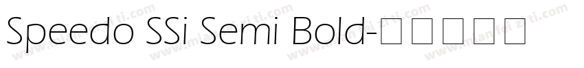 Speedo SSi Semi Bold字体转换
